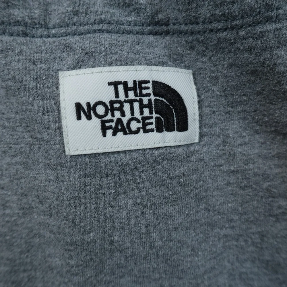 North Face Pants Mens M Gray Fleece Drawstring Jogger Sweatpants Hike Outdoor